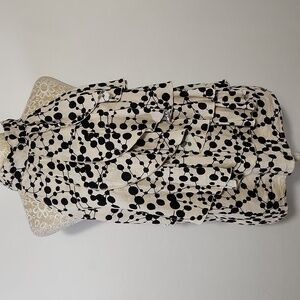 Valerie Bertinelli Top Halter High Neck Linen Blend Pleated Tie Sleeveless SZ M